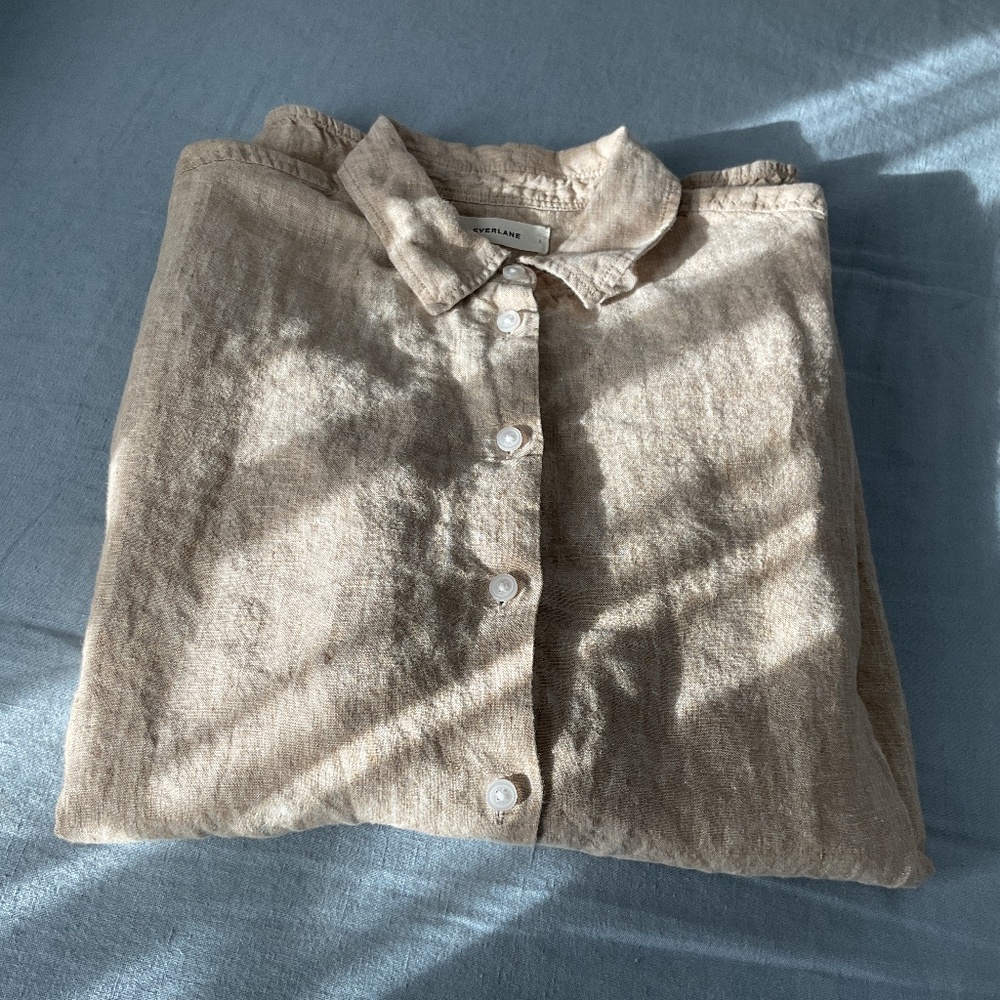 Everlane Oversized Linen Shirt Flax